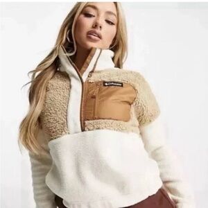 Columbia Women's Cream and Tan Teddy Jacket
